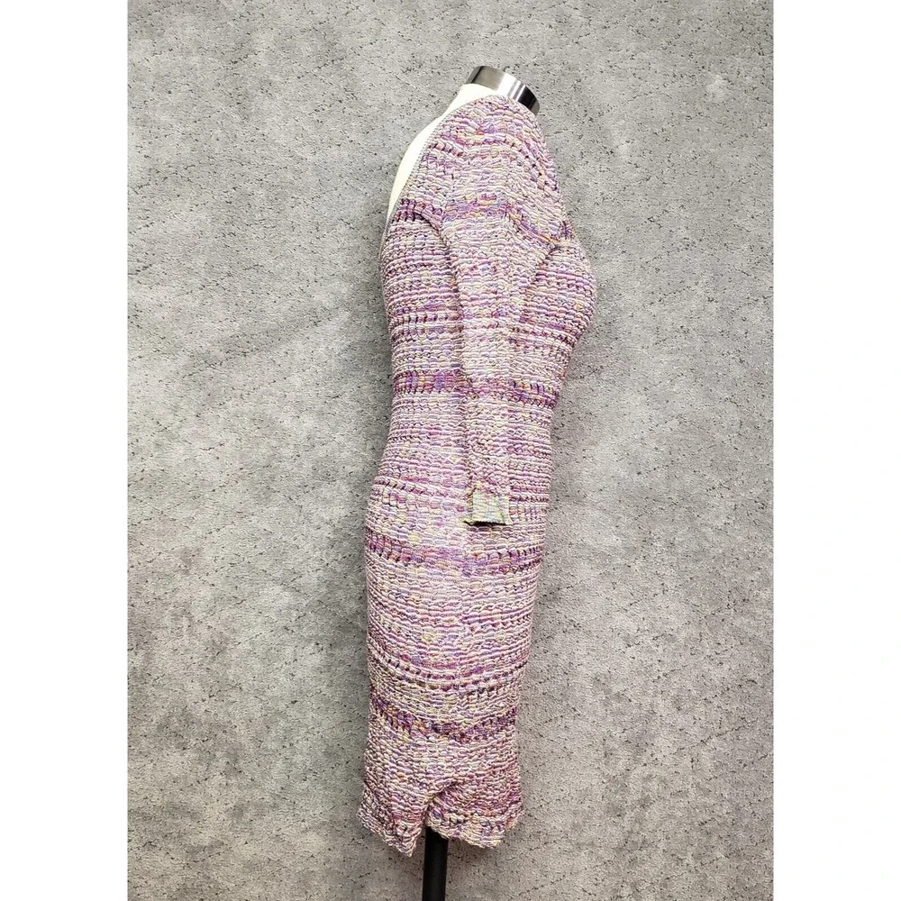 Free People Dress Womens Large Purple Pencil Scoop Neck Fitted Lined Stretch